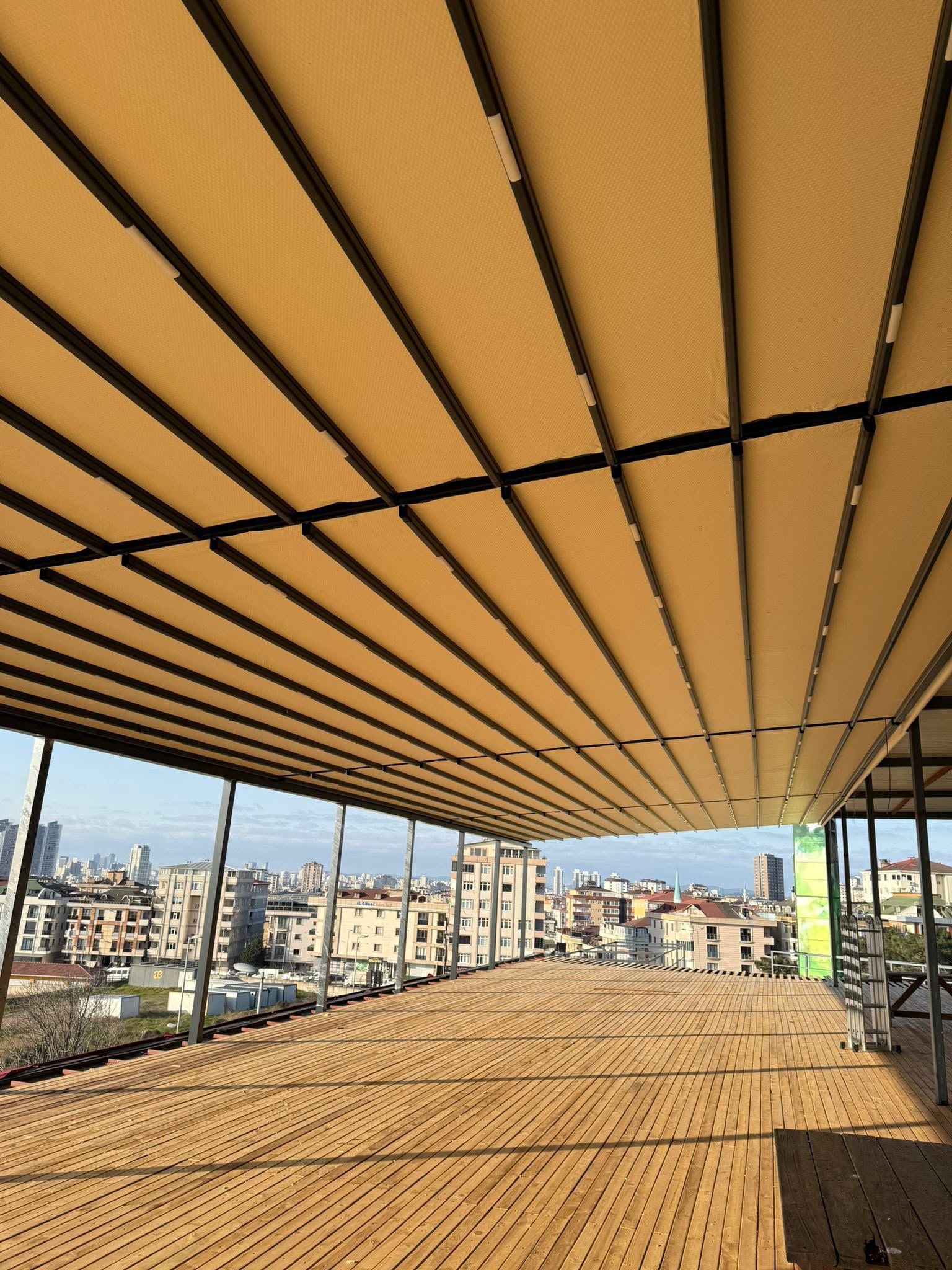 Teras pergola tente sistemi uygulaması